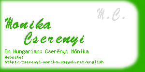 monika cserenyi business card