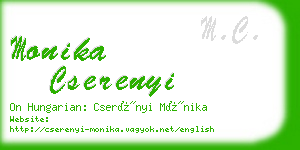 monika cserenyi business card